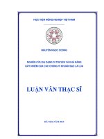 nghiên cứu đa dạng di truyền và khả năng gây nhiễm của các chủng vi khuẩn bạc lá lúa 