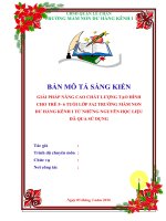 GIẢI PHÁP NÂNG CAO CHẤT LƯỢNG tạo HÌNH CHO TRẺ 5  6 TUỔI lớp 5a2 TRƯỜNG mầm NON dư HÀNG KÊNH i từ NHỮNG NGUYÊN học LIỆU đã QUA sử DỤNG 