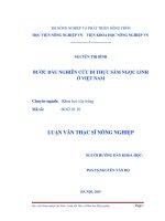 bước đầu nghiên cứu di thực sâm ngọc linh ở việt nam 