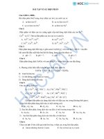 Bài tập về sự điện phân