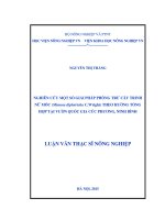 nghiên cứu một số giải pháp phòng trừ cây trinh nữ móc (mimosa diplotricha c wright) theo hướng tổng hợp tại vườn quốc gia cúc phương, ninh bình 