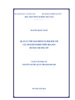 quản lý thu bảo hiểm xã hội đối với các doanh nghiệp trên địa bàn huyện chương mỹ 