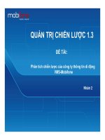 Phân tích chiến lược của công ty thông tin di động VMS mobifone