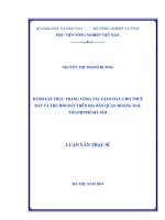 Đánh giá thực trạng công tác giao đất, cho thuê đất và thu hồi đất trên địa bàn quận hoàng mai, thành phố hà nội 