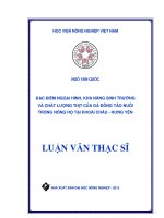 đặc điểm ngoại hình, khả năng sinh trưởng và chất lượng thịt của gà đông tảo nuôi trong nông hộ tại khoái châu   hưng yên