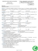 ĐỀ THI THPT 2015 MÔN ANH (FREE)