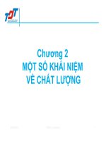 Chương 2 Một số khái niệm về chất lượng Quản trị chất lượng