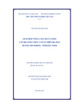 giải pháp nâng cao chất lượng cán bộ công chức cấp xã trên địa bàn huyện yên phong   tỉnh bắc ninh