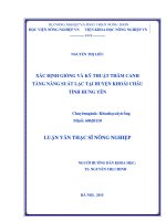 xác định giống và kỹ thuật thâm canh tăng năng suất lạc tại huyện khoái châu tỉnh hưng yên 