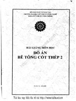 Bài giảng đồ án bê tông cốt thép 2 