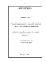 Nghiên Cứu Ảnh Hưởng Của Mật Độ Cấy Và Liều Lượng Kali Tới Phát Sinh, Phát Triển Của Một Số Loài Sâu Hại Chính Trên Lúa Tại Huyện Yên Dũng, Tỉnh Bắc Giang