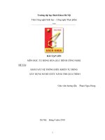 Khảo sát hệ thống điều khiển tự động xây dựng sơ đồ chức năng tđh quá trình