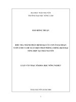 Điều Tra Thành Phần Bệnh Hại Cây Con Ở Giai Đoạn Vườn Ươm Và Đề Xuất Biện Pháp Phòng Chống Dịch Hại Tổng Hợp Tại Thái Nguyên