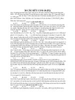 50 câu hữu cơ điểm 810 ôn thi đại học