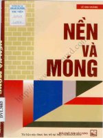 Nền và móng (NXB xây dựng 2004)   lê anh hoàng, 302 trang 