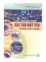 Ebook Các phương pháp cải tạo đất yếu trong xây dựng- Phần 1