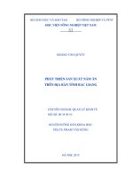 phát triển sản xuất nấm ăn trên địa bàn tỉnh bắc giang 