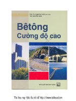 Bê tông cường độ cao   phạm duy hữu, nguyễn long 