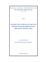 giải pháp tăng cường quản lý thu ngân sách đối với doanh nghiệp nhà nước trên địa bàn tỉnh bắc giang 