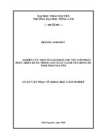 Nghiên Cứu Một Số Giải Pháp Chủ Yếu Góp Phần Phát Triển Rừng Trồng Sản Xuất Tại Huyện Đồng Hỷ Tỉnh Thái Nguyên