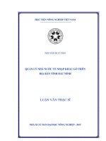 quản lý nhà nước về nhập khẩu gỗ trên địa bàn tỉnh bắc ninh 