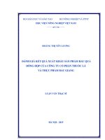 đánh giá kết quả xuất khẩu sản phẩm rau quả đóng hộp của công ty cổ phần thuốc lá và thực phẩm bắc giang 