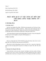 Đề tài đăng ký môn học khoa CNTT