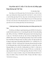 Góp thêm một số ý kiến về tái cấu trúc hệ thống ngân hàng thương mại Việt Nam