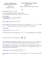 De thi thu Quoc gia mon toan truong Tan thanh 