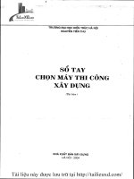 Sổ tay chọn máy thi công xây dựng   nguyễn tiến thụ 