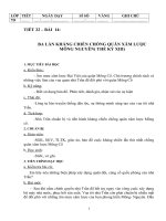 giáo án lịch sử 7 chuẩn kiến thức kỹ năng 3 cột