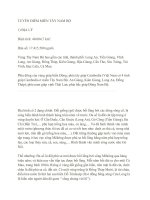 TUYẾN ĐIỂM MIỀN TÂY NAM BỘ