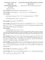 De thi thu Quoc gia mon toan truong Cao lanh 2 