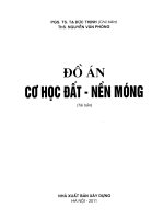Ebook Đồ án Cơ học đất - Nền móng- Phần 1