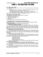 Lập biện pháp thi công tổ chức thi công