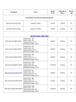 bảng báo giá bán bình chữa cháy 