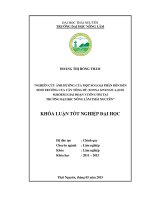 Nghiên cứu ảnh hưởng của một số loại phân bón đến sinh trưởng của cây tông dù (toona sinensis a juss m roem) giai đoạn v ườn ươm tại trường đại học nông lâm thái nguyên