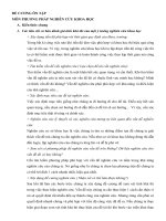 ĐỀ CƯƠNG ÔN TẬP MÔN PHƯƠNG PHÁP NGHIÊN CỨU KHOA HỌC