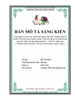 Giải pháp tổ chức học sinh tham quan tìm hiểu những món ăn thuần việt trên quê hương trạng trình để nâng cao chất lượng giờ dạy ngữ văn địa phương lớp 8    tiết 95   phần văn ( những món ăn thuần việt trên quê hương trạng trình )