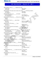 Đề kiểm tra trạng từ trong tiếng anh