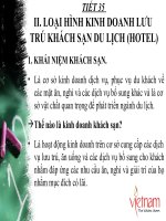 Loại hình kinh doanh khách sạn du lịch