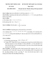 De thi thu Quoc gia mon toan truong Thong linh 