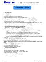 Tính từ trong tiếng anh phần 1