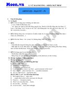 Mạo từ trong tiếng anh phần 1