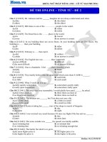 Đề kiểm tra về tính từ trong tiếng anh