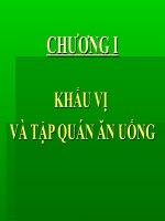 chuong 1 khẩu vị và tập quán ăn uống