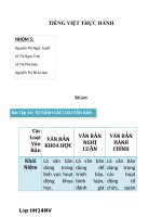 So sánh các loại văn bản   tiếng việt thực hành