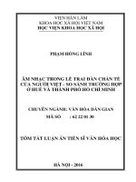 Âm nhạc trong lễ trai đàn chẩn tế của người việt   so sánh trường hợp ở huế và thành phố hồ chí minh (TT) 