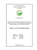 Nghiên cứu tri thức bản địa về khai thác và sử dụng tài nguyên cây gia vị của các cộng đồng dân địa phương tại xã khâu tinh, huyện na hang, tỉnh tuyên quang 