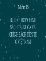 Thuyết trình sự phối hợp chính sách tài khóa và chính sách tiền tệ ở việt nam 